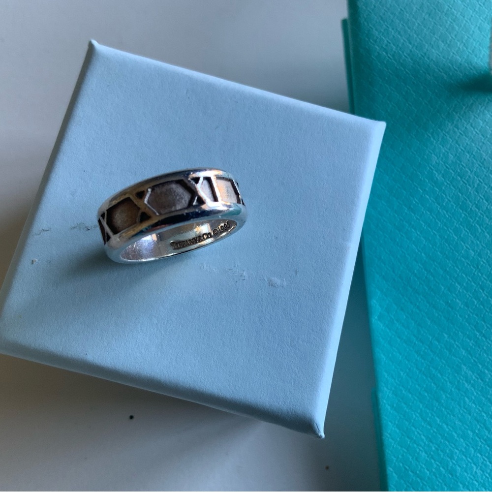 TIFFANY & CO. Atlas 1995 Roman Number  Sterling Silver 925 Ring  sz:5